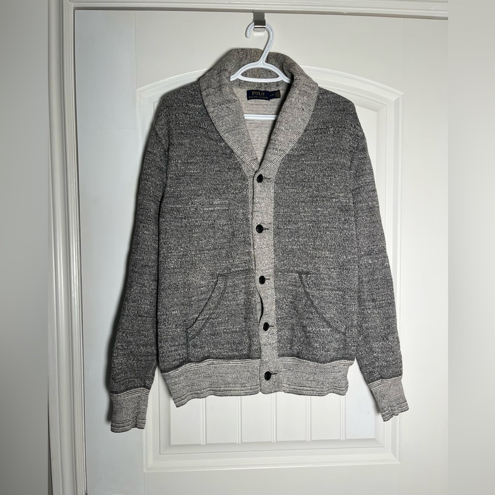 Ralph Lauren Gray Cardigan with Shawl Collar